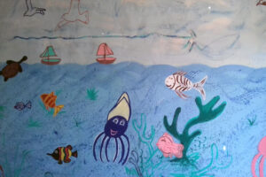 childs drawing of sea